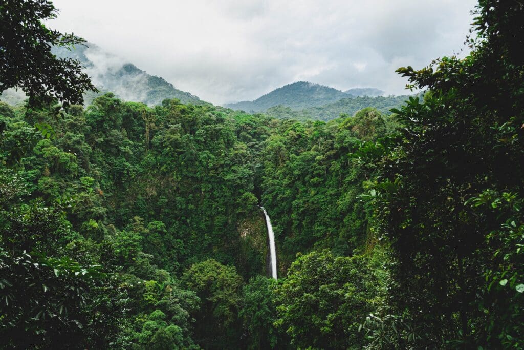 Costa Rica jungle waterfall