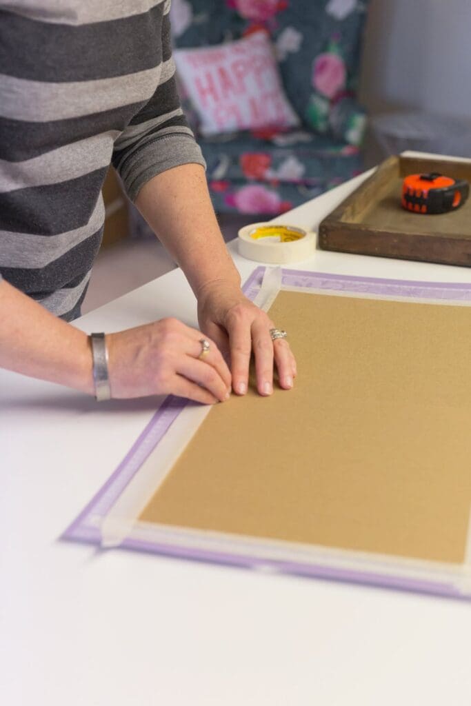 Using masking tape to secure project to cricut mat